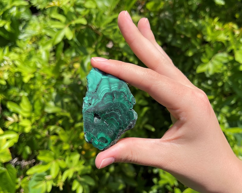 Stunning Natural Malachite Slices