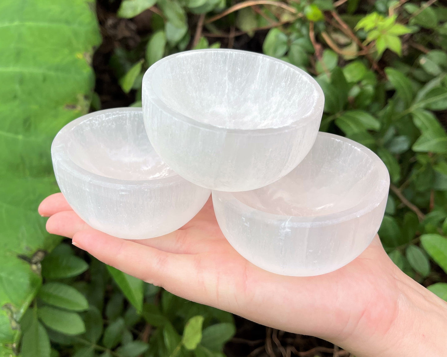 7 Selenite Crystal Bowls