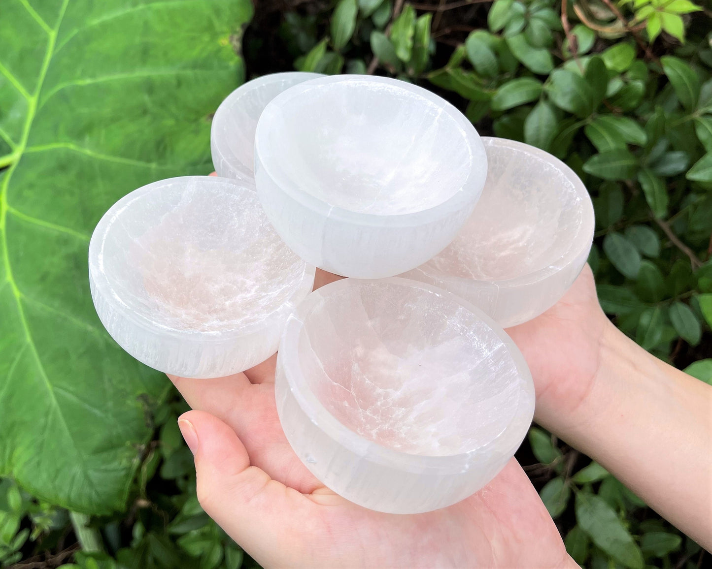 Lot Of 5 Selenite Charging Bowls