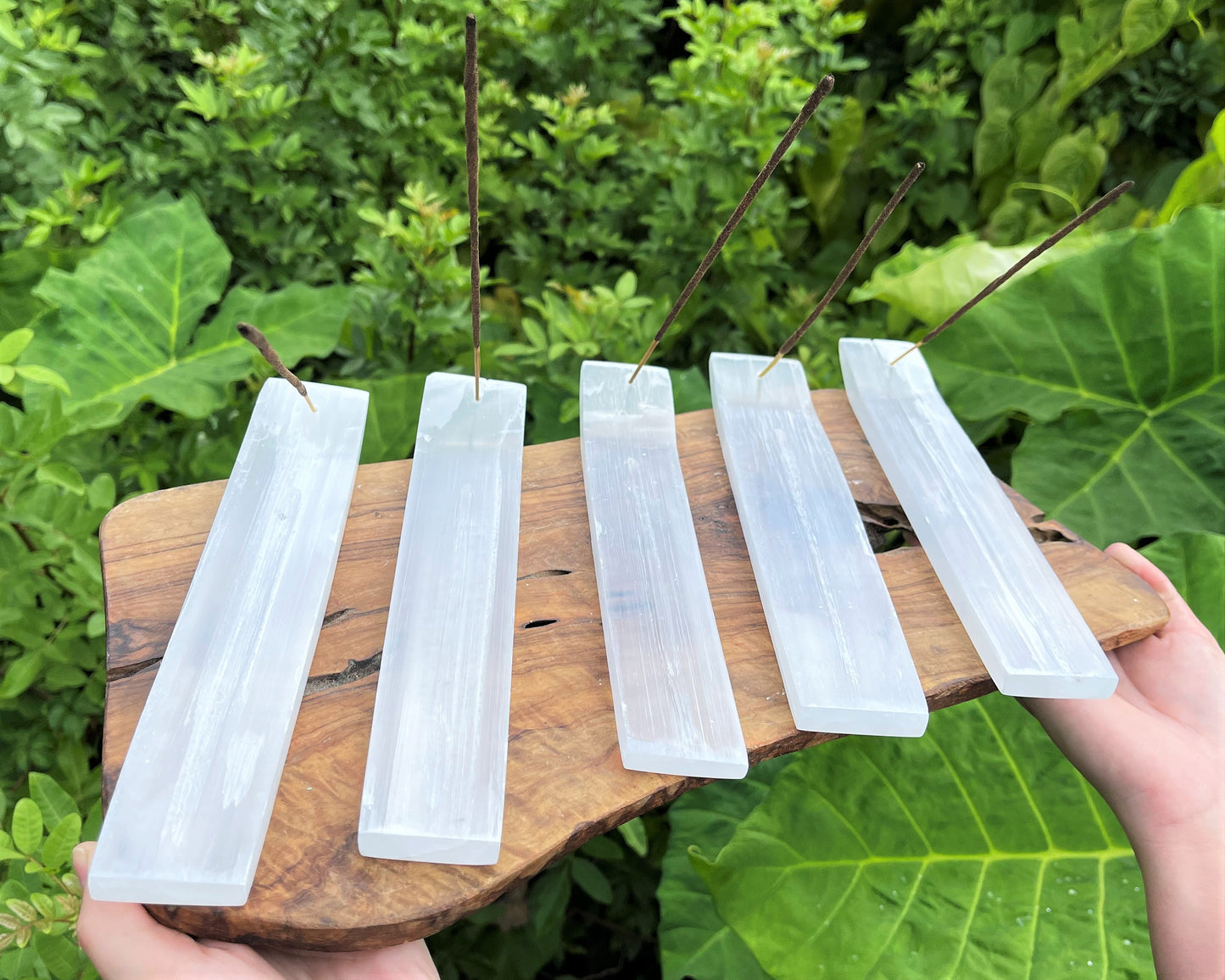 Polished Selenite Incense Burner