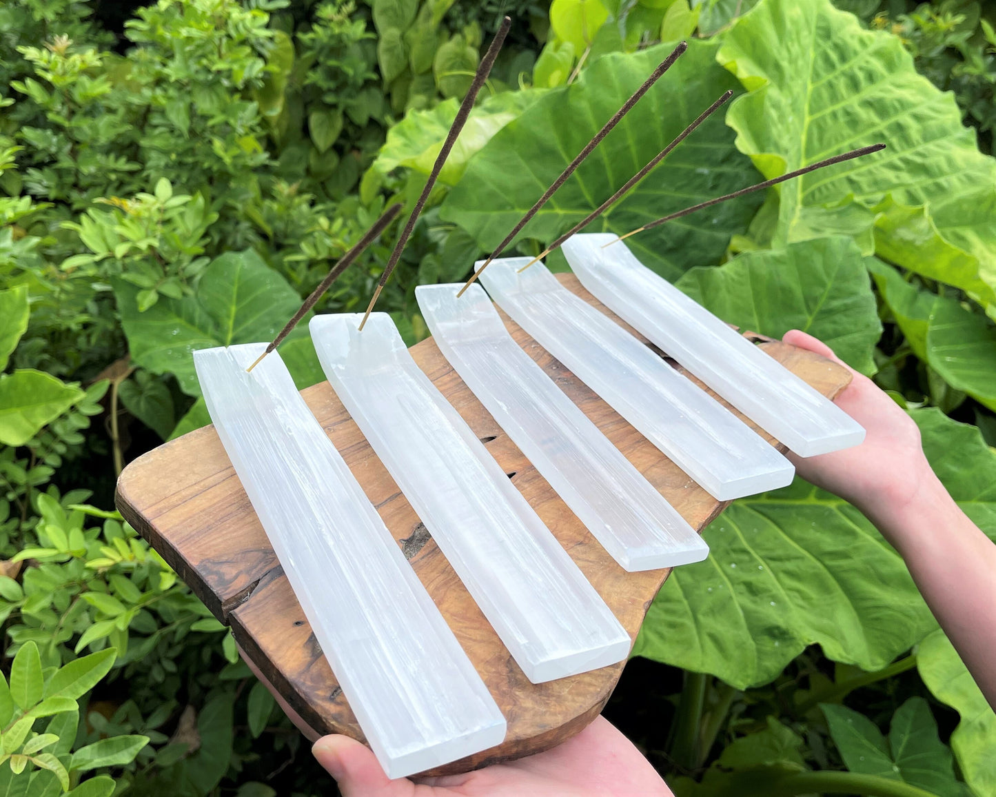 Polished Selenite Incense Burner