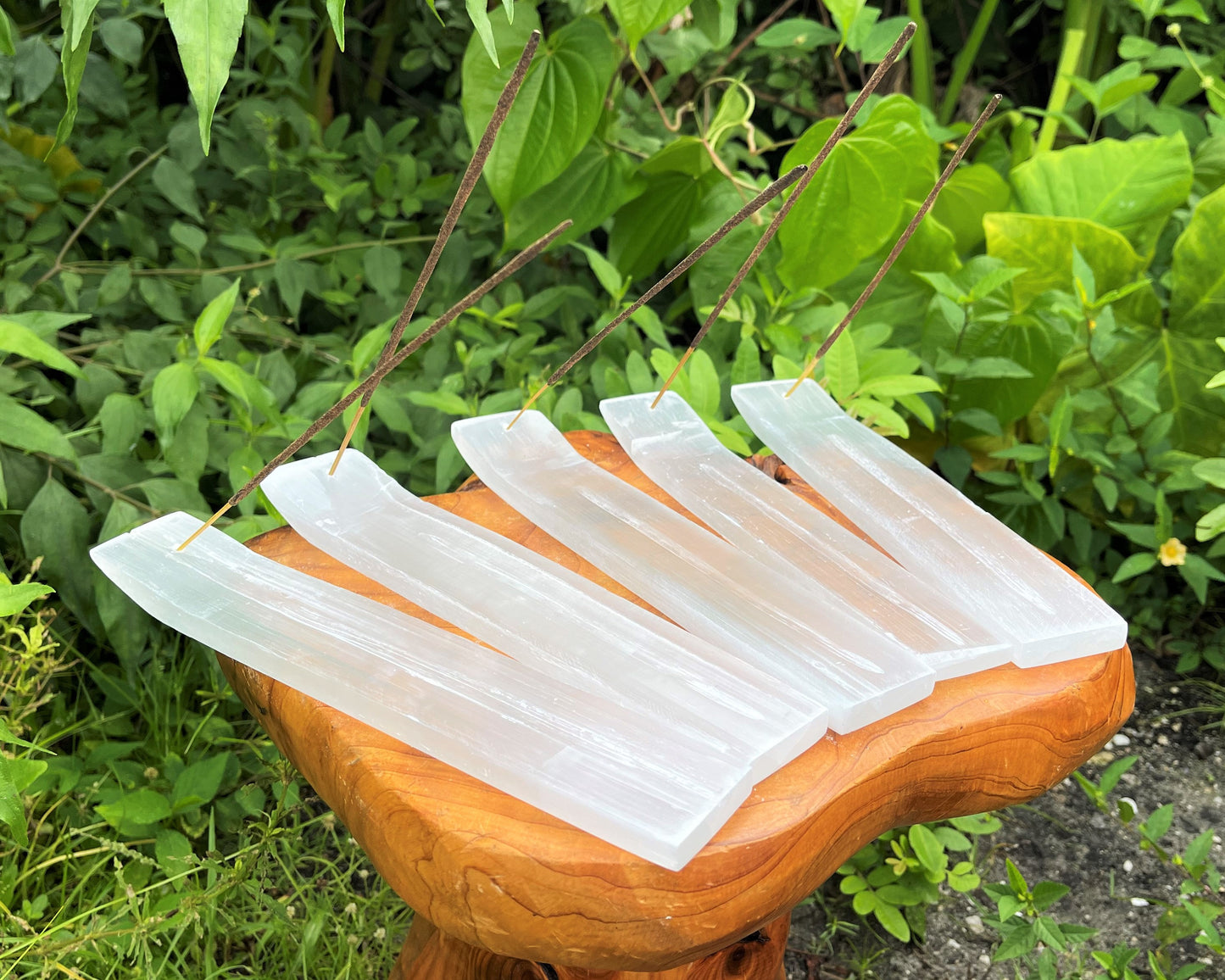 Polished Selenite Incense Burner