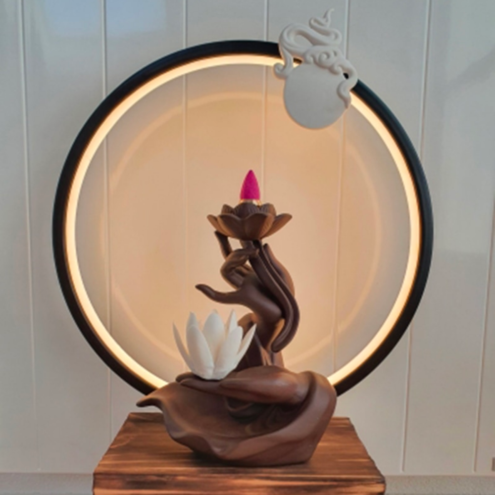 Buddha Hand Backflow Incense Burner For Gift, Home And Office