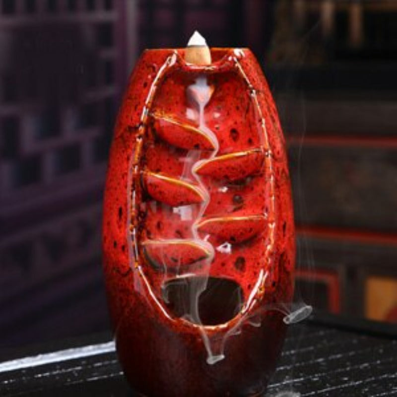 Aromatherapy Waterfall Incense Burner For Home & Office With 20 Cones