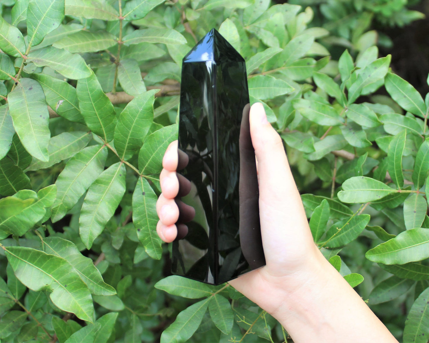 Polished Obsidian Crystal Point