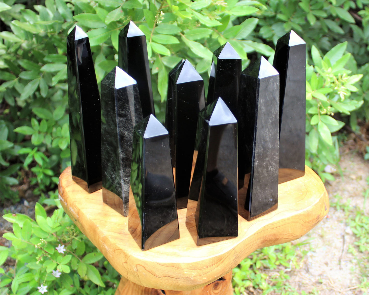 Polished Obsidian Crystal Point