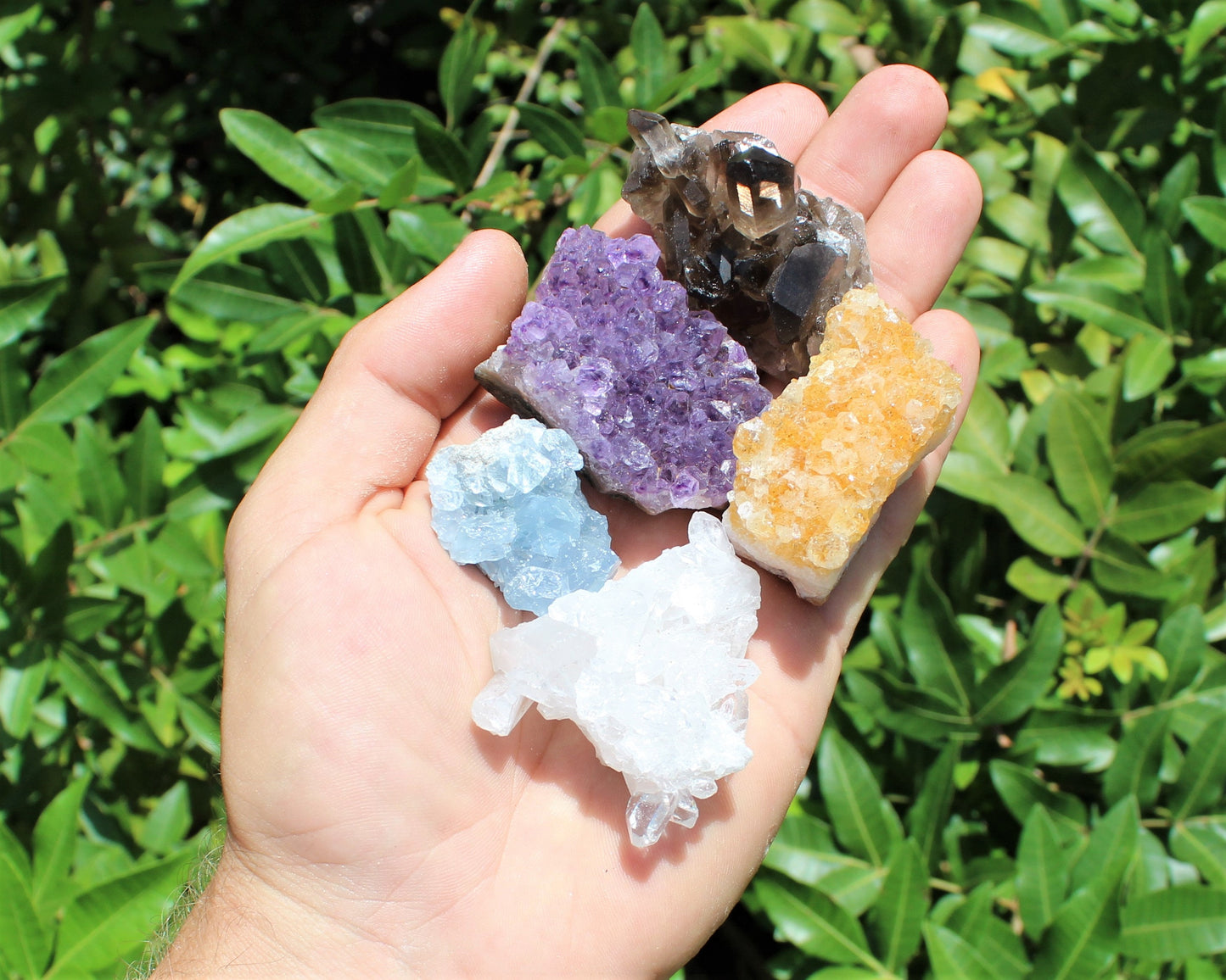 5 Piece Lot Crystal Clusters Geodes