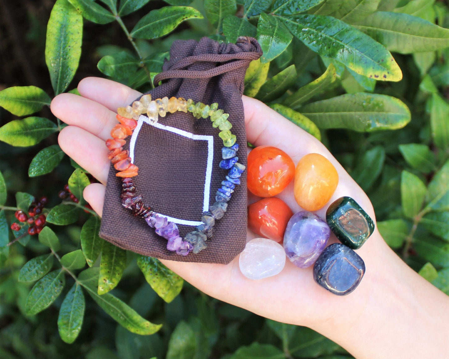 7 Chakra Crystal Curative Stones Set