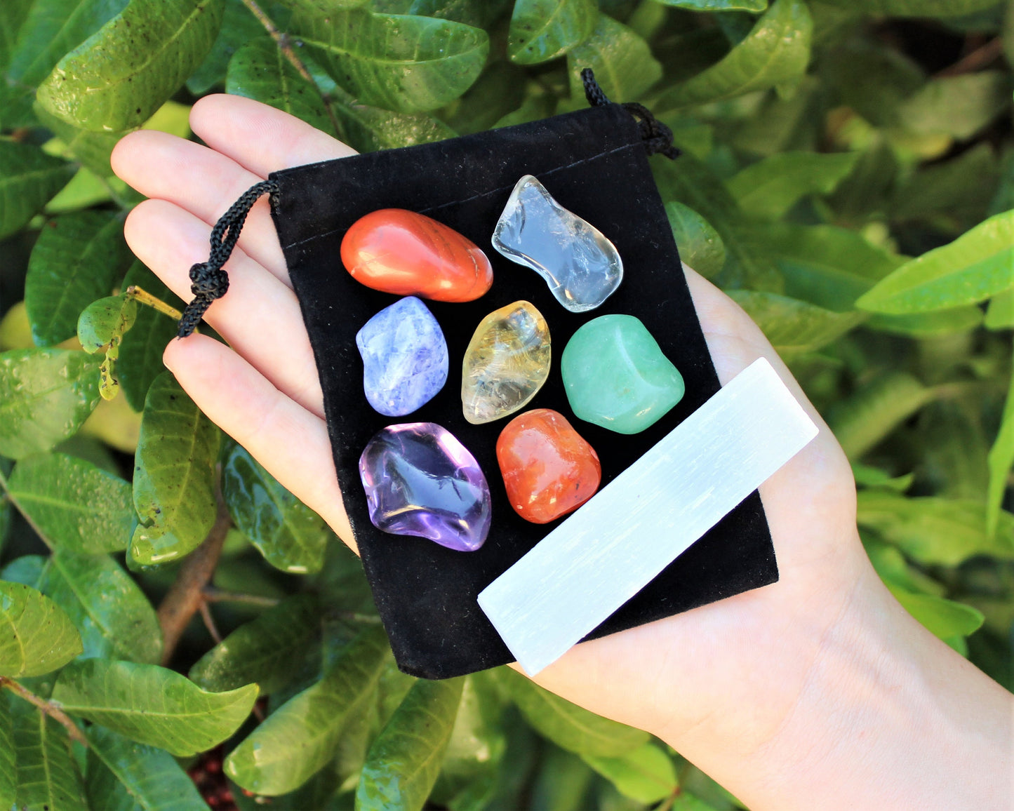 7 Pieces Chakra Stone Wooden Gift Box