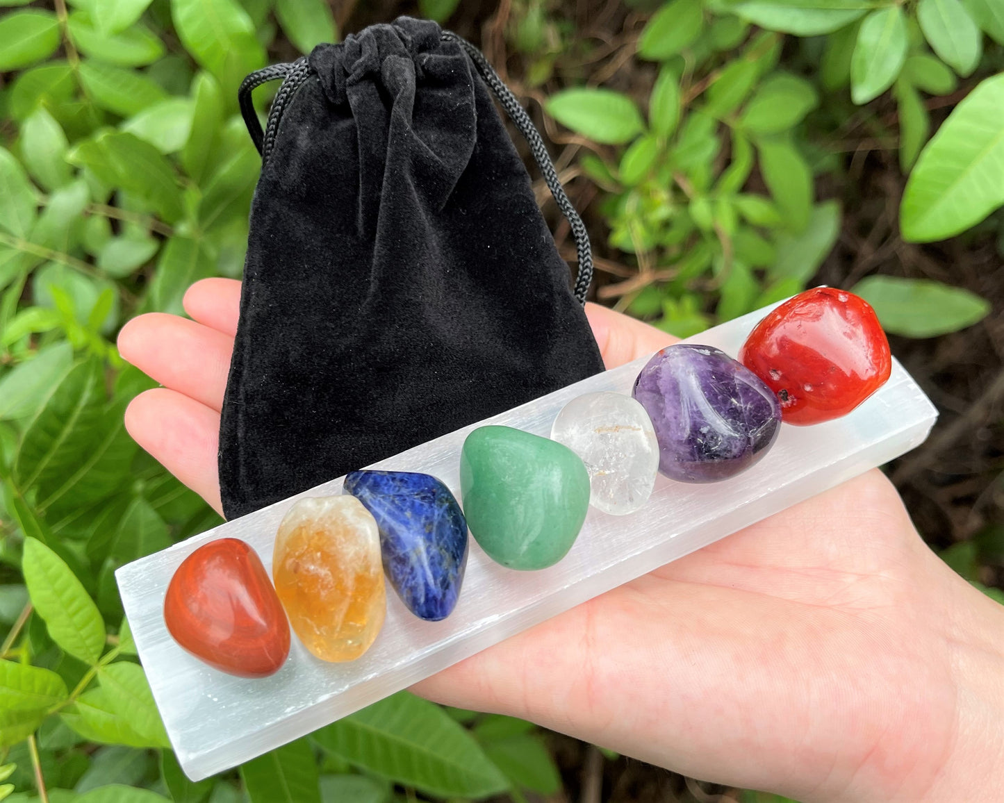 7 Pieces Tumble Stones For Crystal Cleaning Charging And Purification