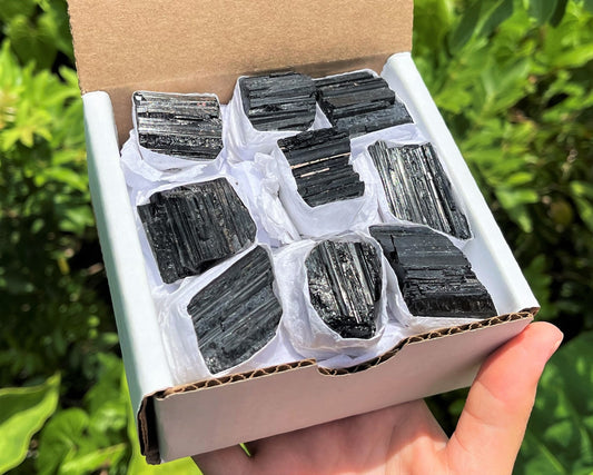 Rough Tourmaline Logs Box