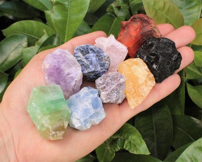 9 Piece Natural Raw Crystals Set