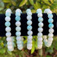 Amazonite Bead Bracelet Round Crystals
