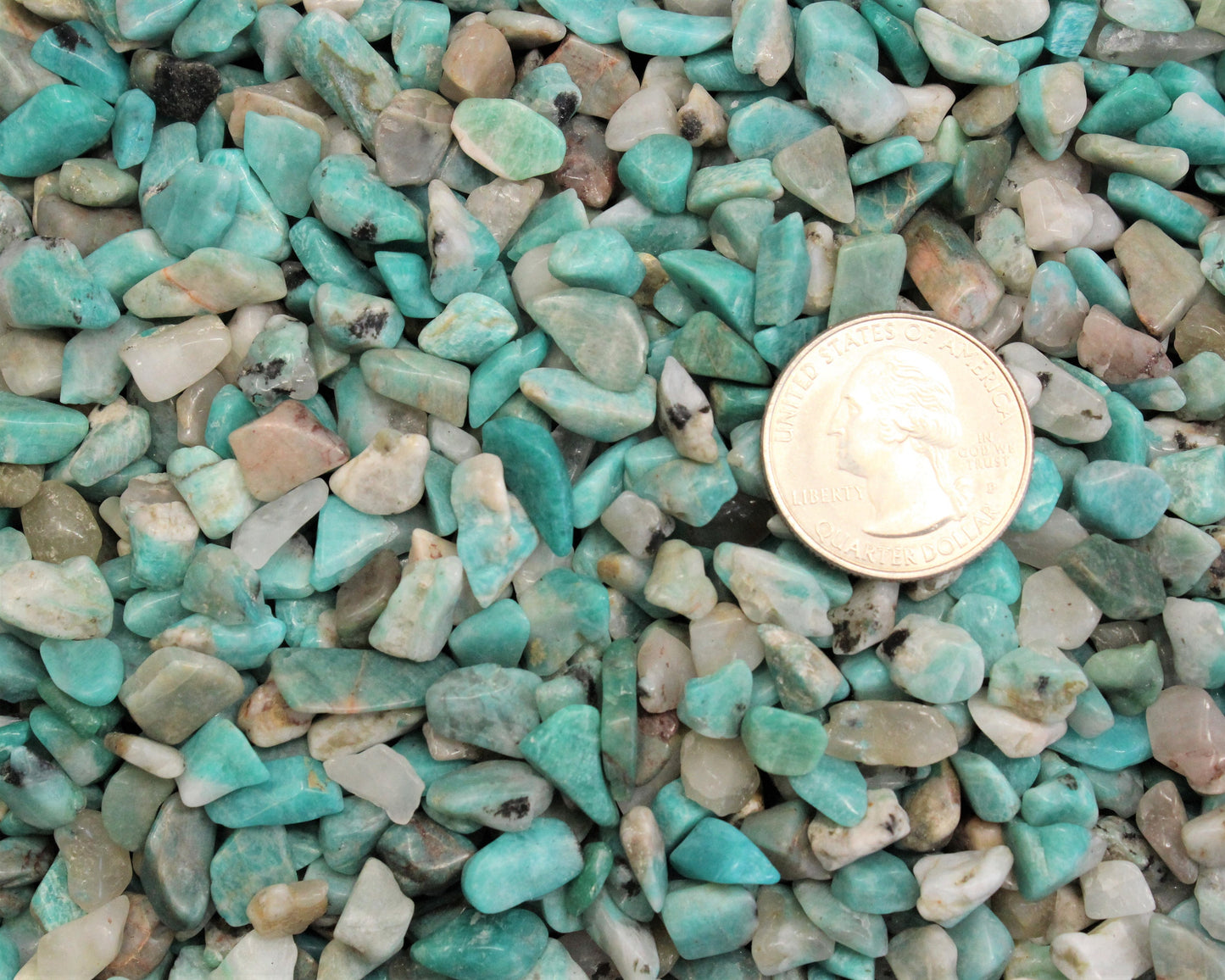 Amazonite Semi Tumbled Gemstone Mini Chips