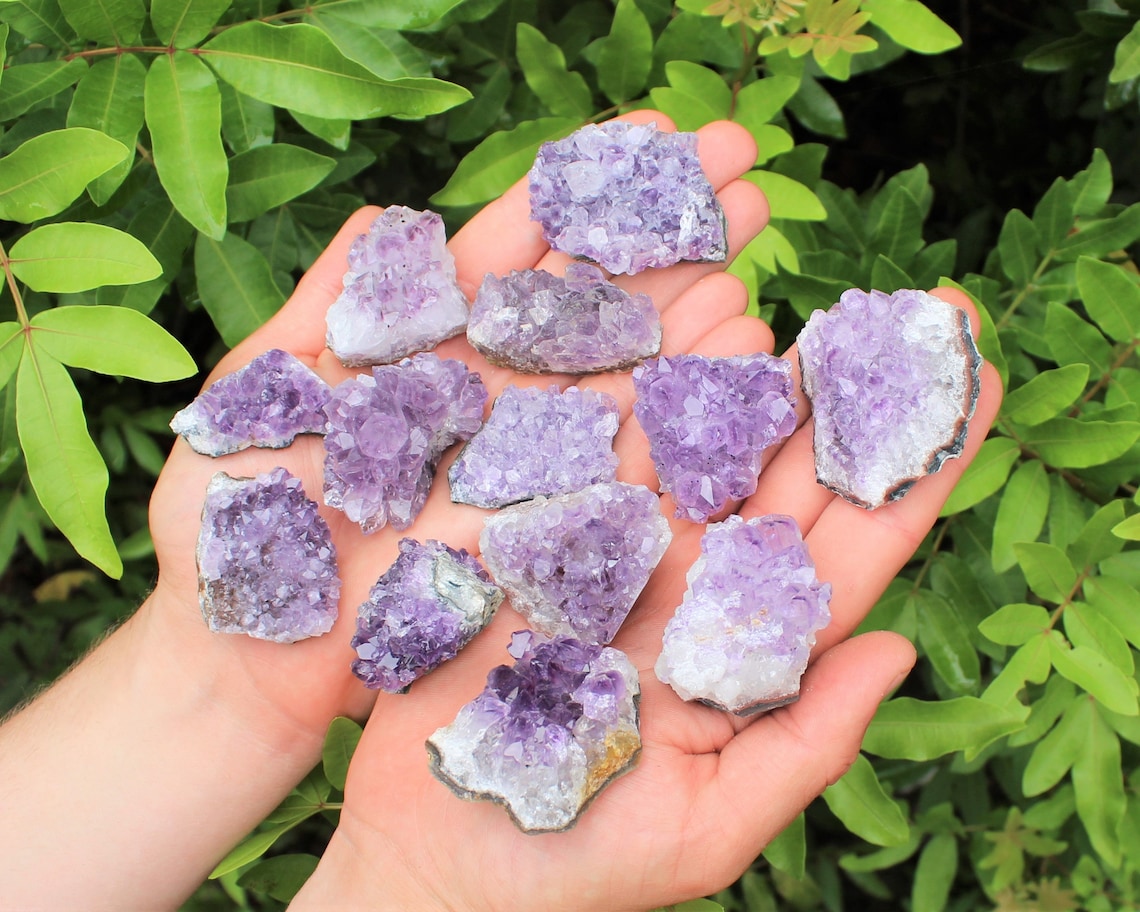 Amethyst And Citrine Crystal Clusters