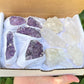 Amethyst And Clear Quartz Crystal Cluster Collection Box