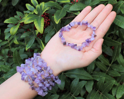 Amethyst Chip Gemstone Bracelet