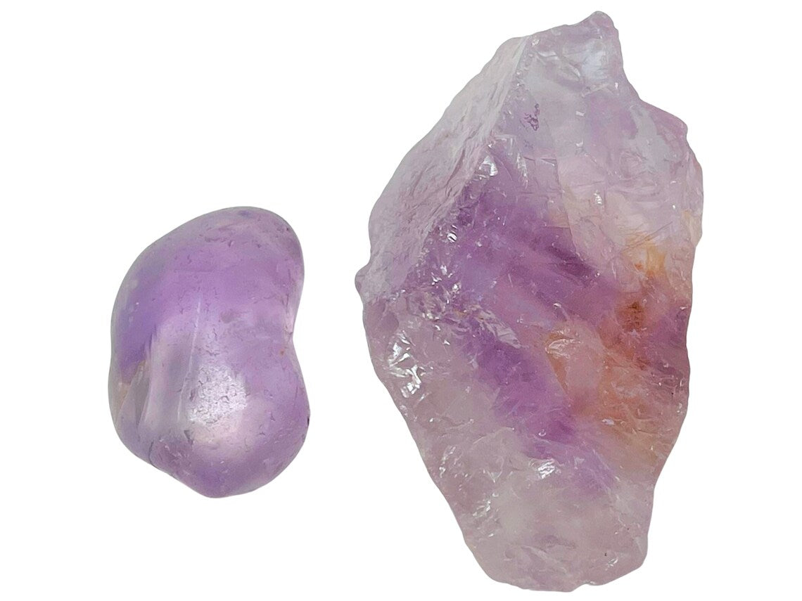 Amethyst Rough Natural And Tumbled Stones Set