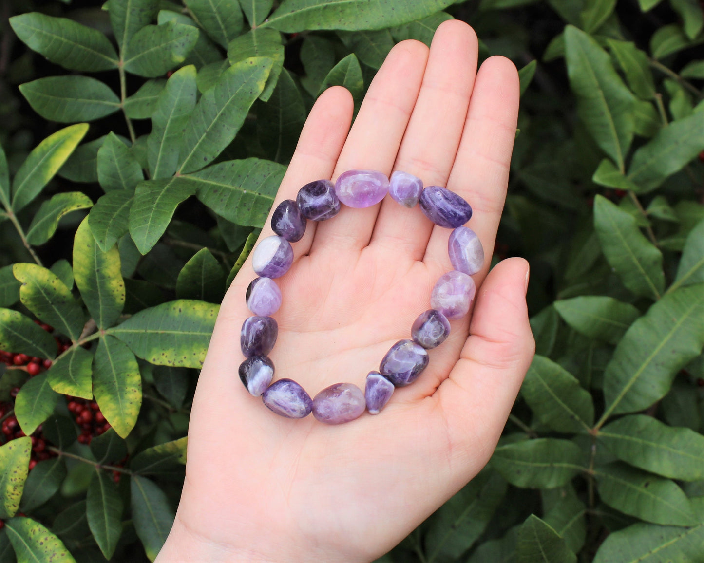 Amethyst Tumbled Gemstone Bracelet