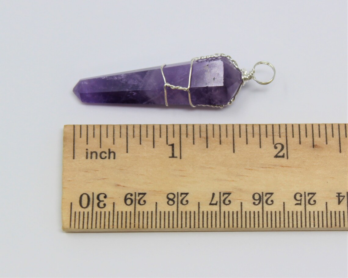 Amethyst Wire Wrapped Point Pendant