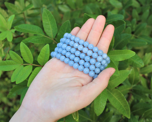 Angelite Bead Bracelet