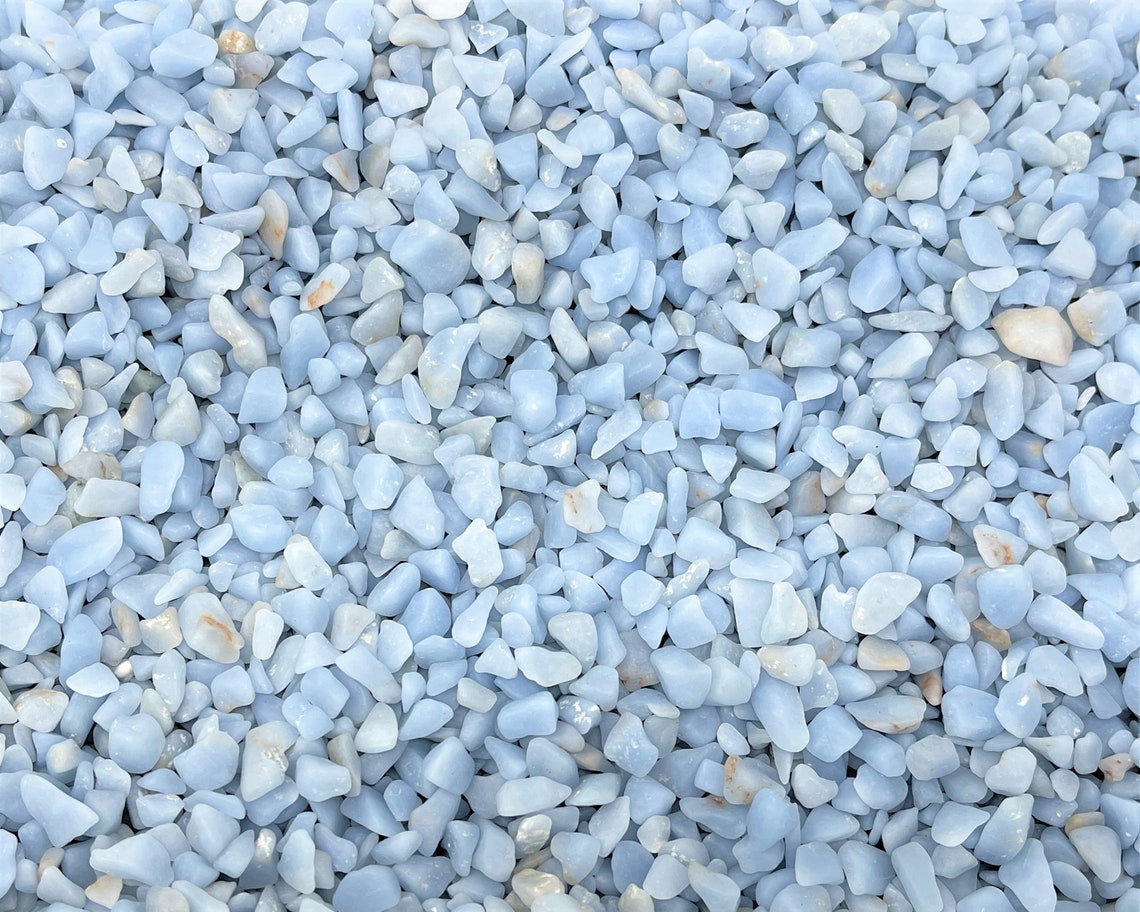 Angelite Semi Tumbled Gemstone Mini Chips