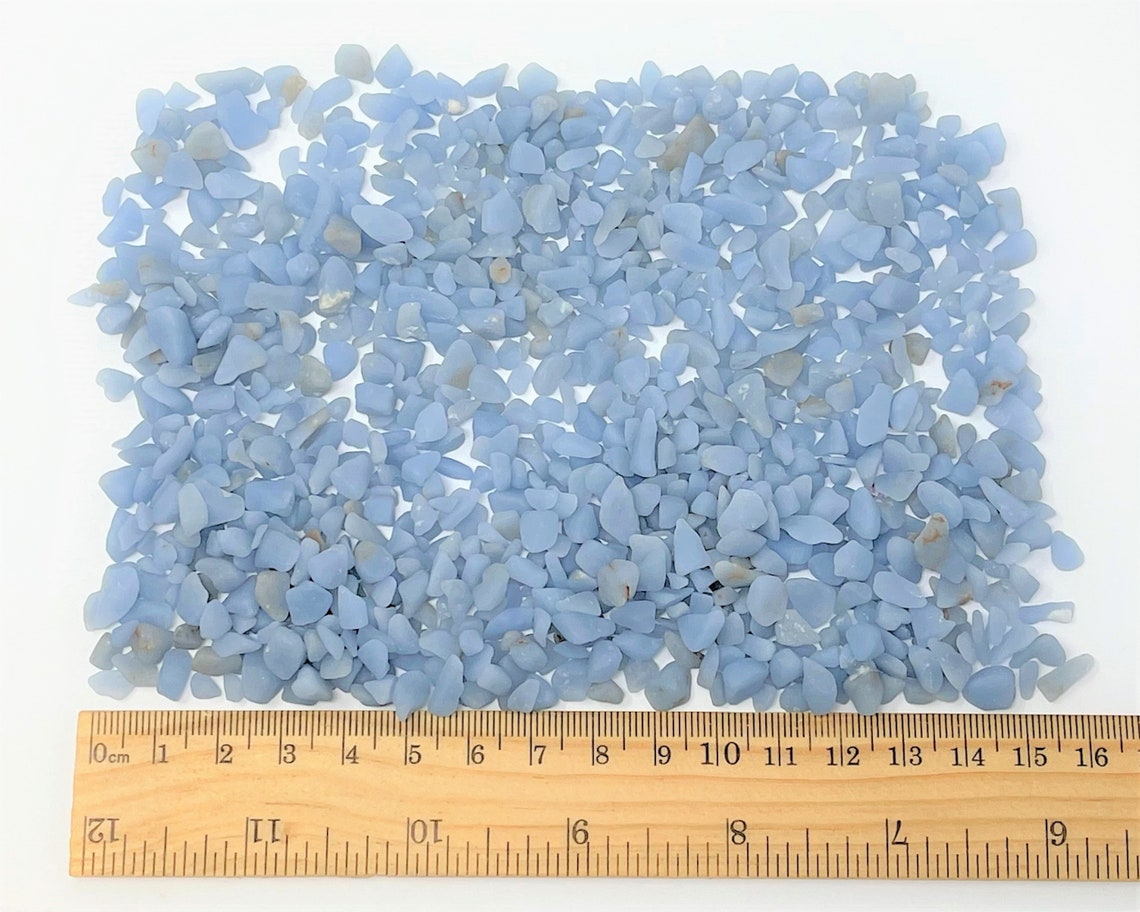 Angelite Semi Tumbled Gemstone Mini Chips