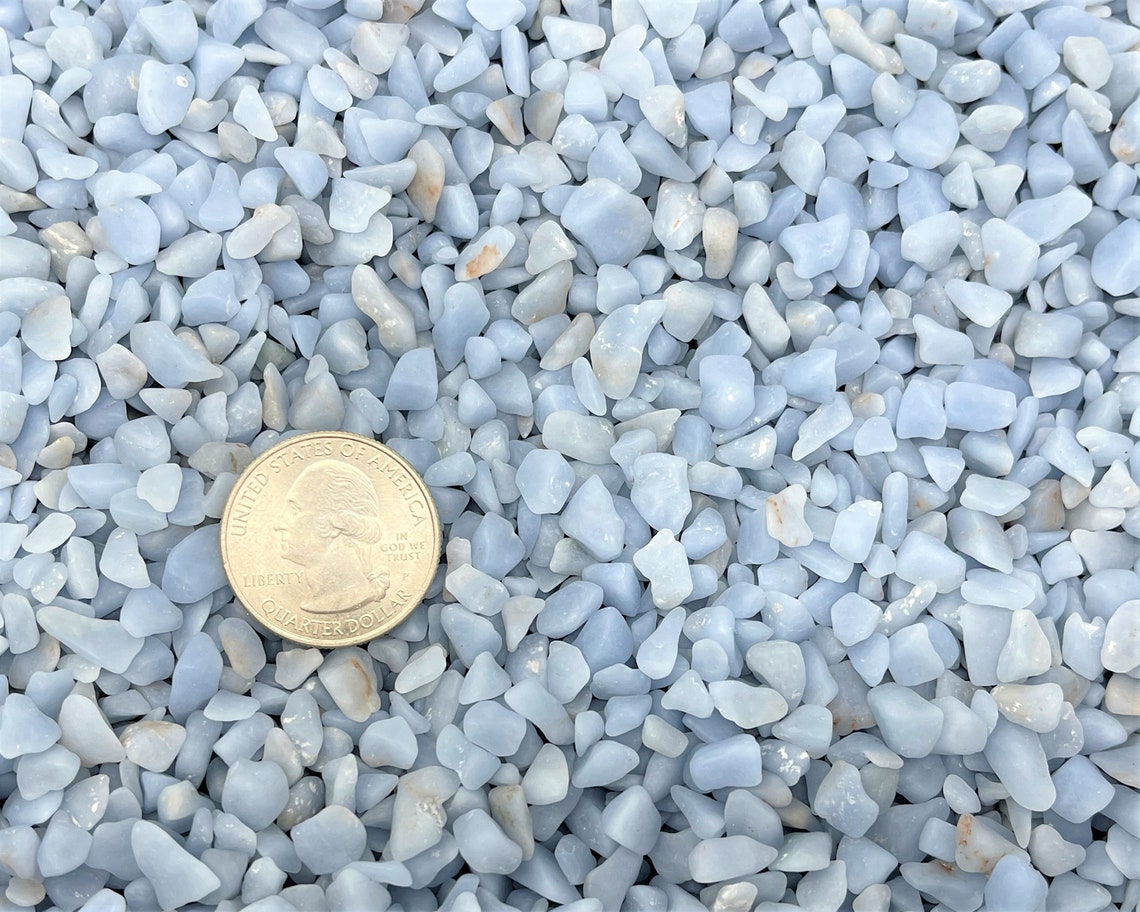 Angelite Semi Tumbled Gemstone Mini Chips