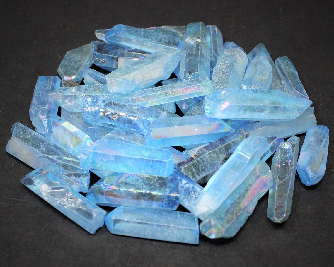 Aqua Aura Crystal Points