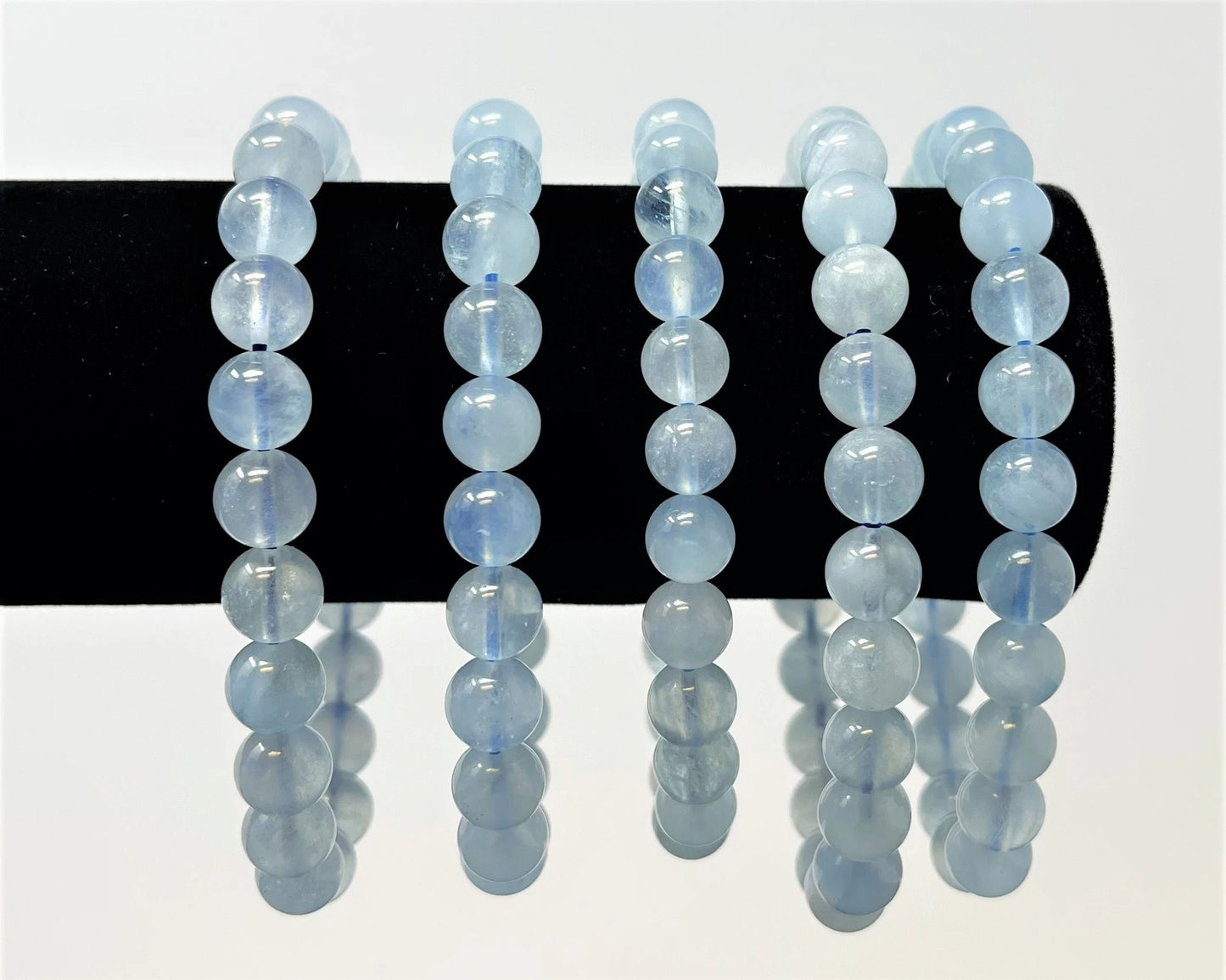 Aquamarine Bead Bracelet