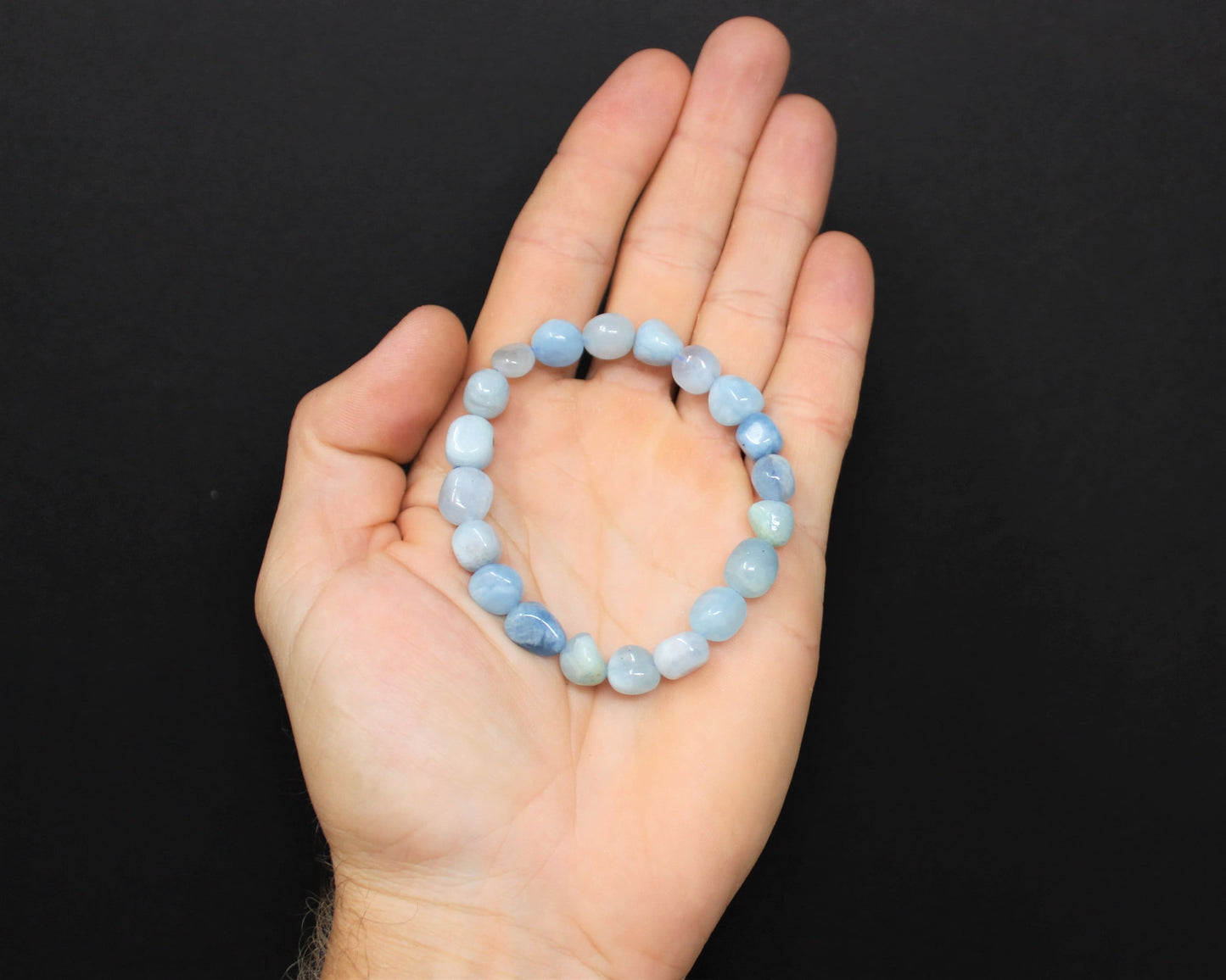 Aquamarine Tumbled Gemstone Bracelet