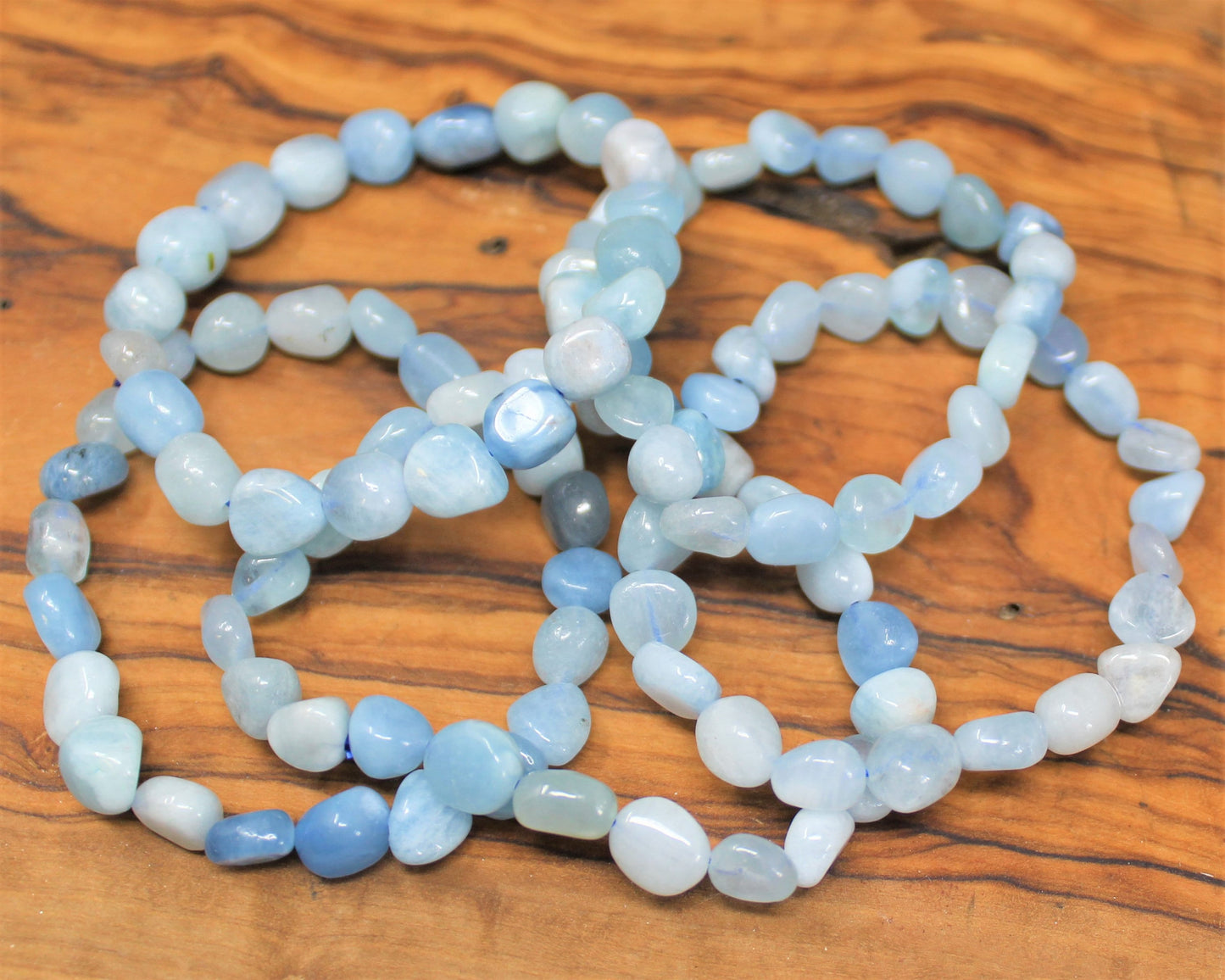 Aquamarine Tumbled Gemstone Bracelet