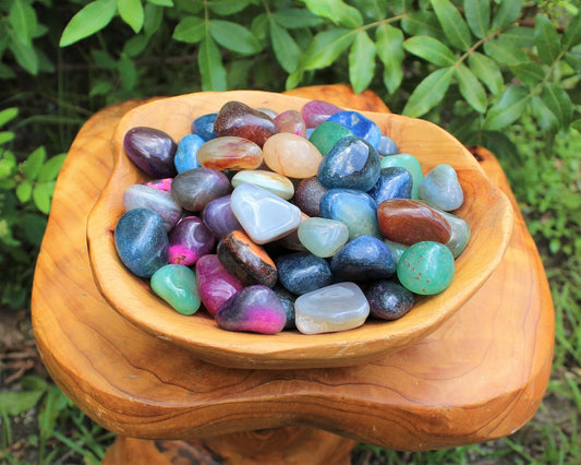 Assorted Large Dyed Agate Bright Tumbled Gemstones