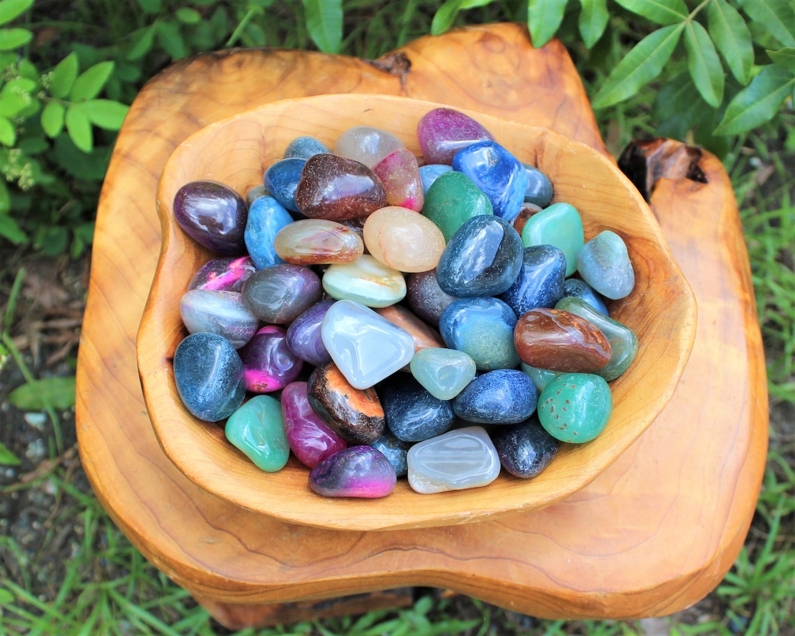 Assorted Large Dyed Agate Bright Tumbled Gemstones