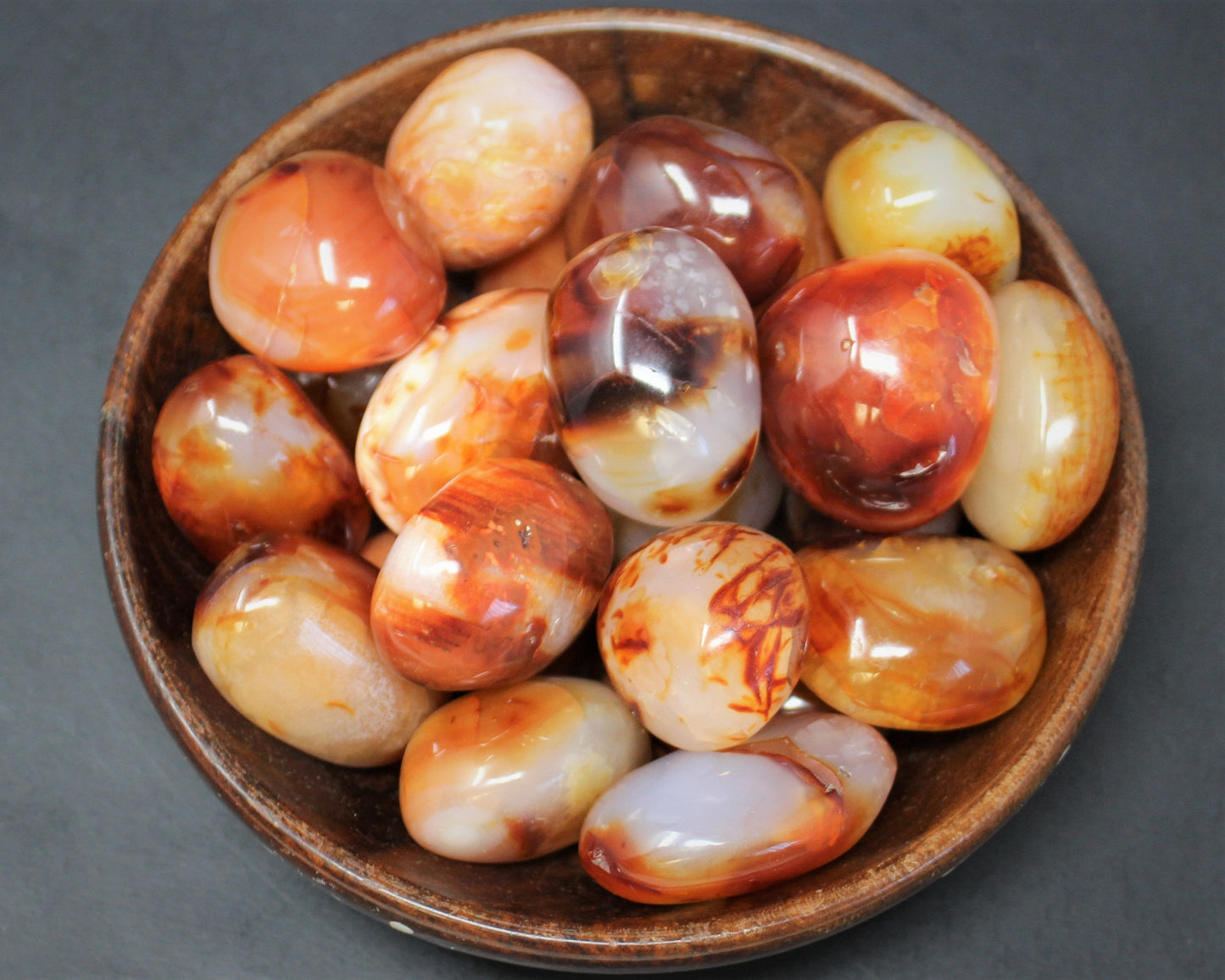 Banded Carnelian Polished Stones