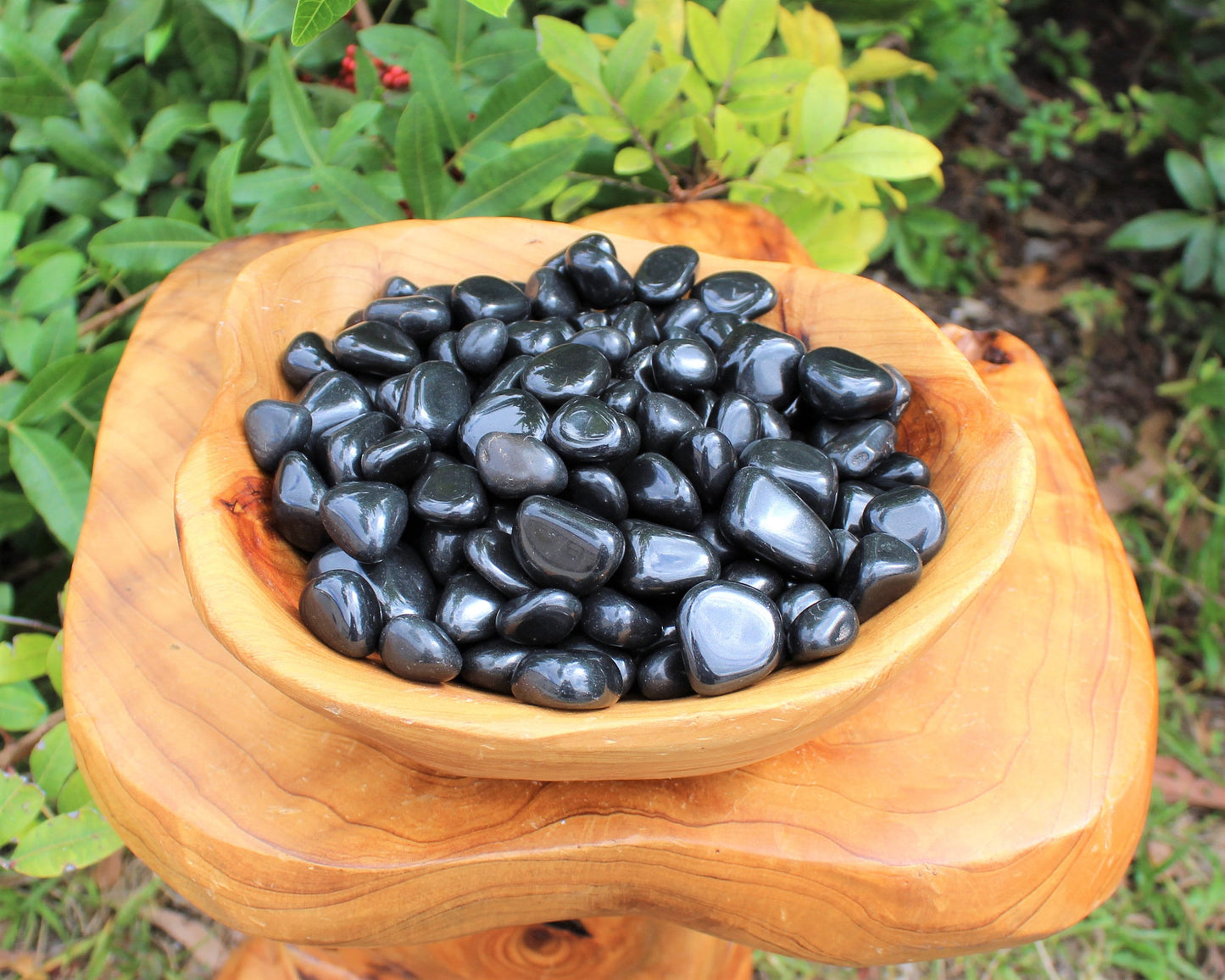 Black Agate Tumbled Stones