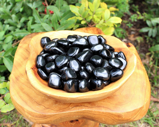 Dark Obsidian Tumbled Stones