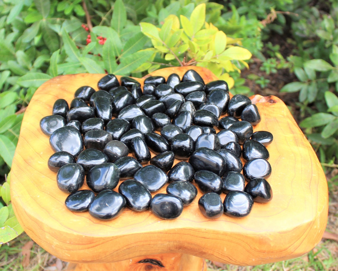 Dark Obsidian Tumbled Stones