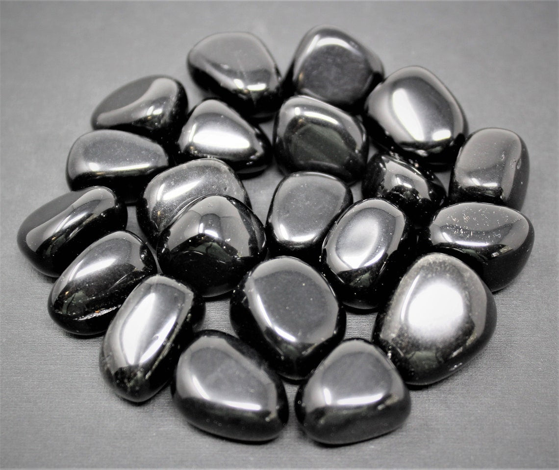 Dark Obsidian Tumbled Stones
