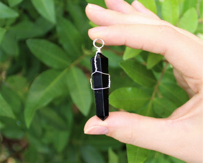 Obsidian Wire Wrapped Pendant