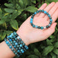 Blue Apatite Bead Bracelet