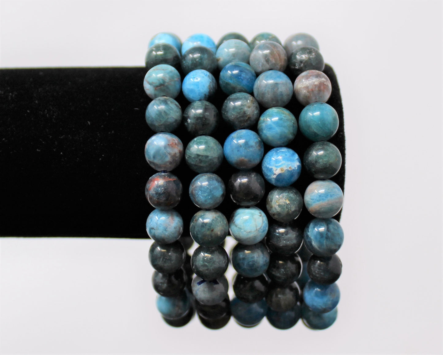 Blue Apatite Bead Bracelet