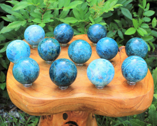 Apatite Crystal Sphere With Stand