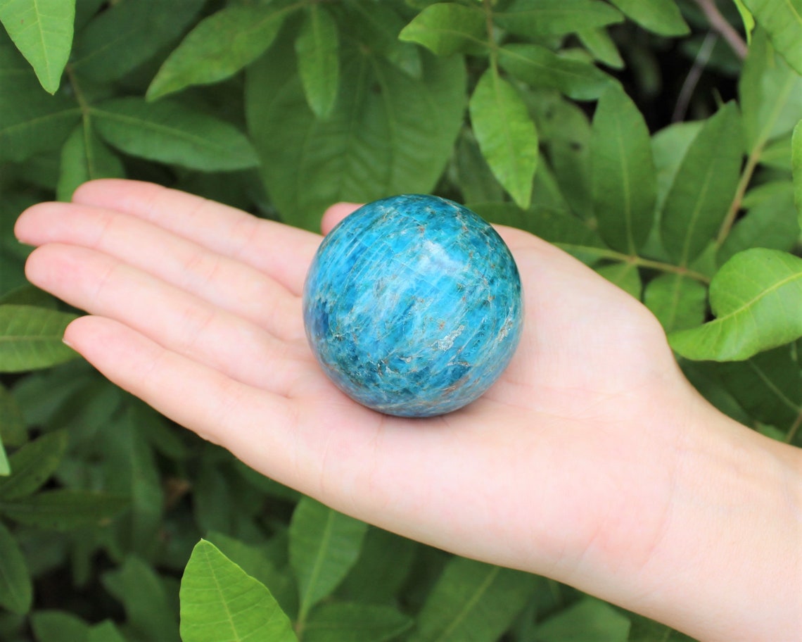 Apatite Crystal Sphere With Stand