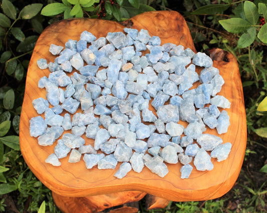 Blue Calcite Rough Natural Chips