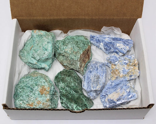 Kyanite And Fuchsite Crystal Chunks Box