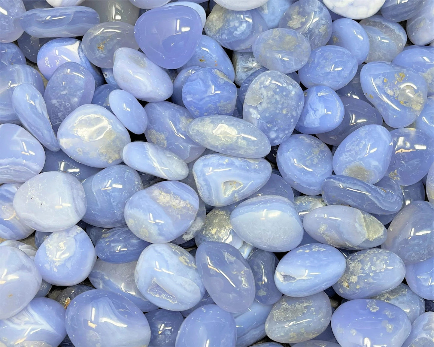 Elegant Lace Agate Tumbled Stones