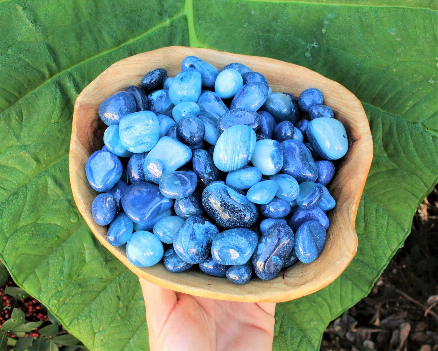 Azure Onyx Tumbled Stones