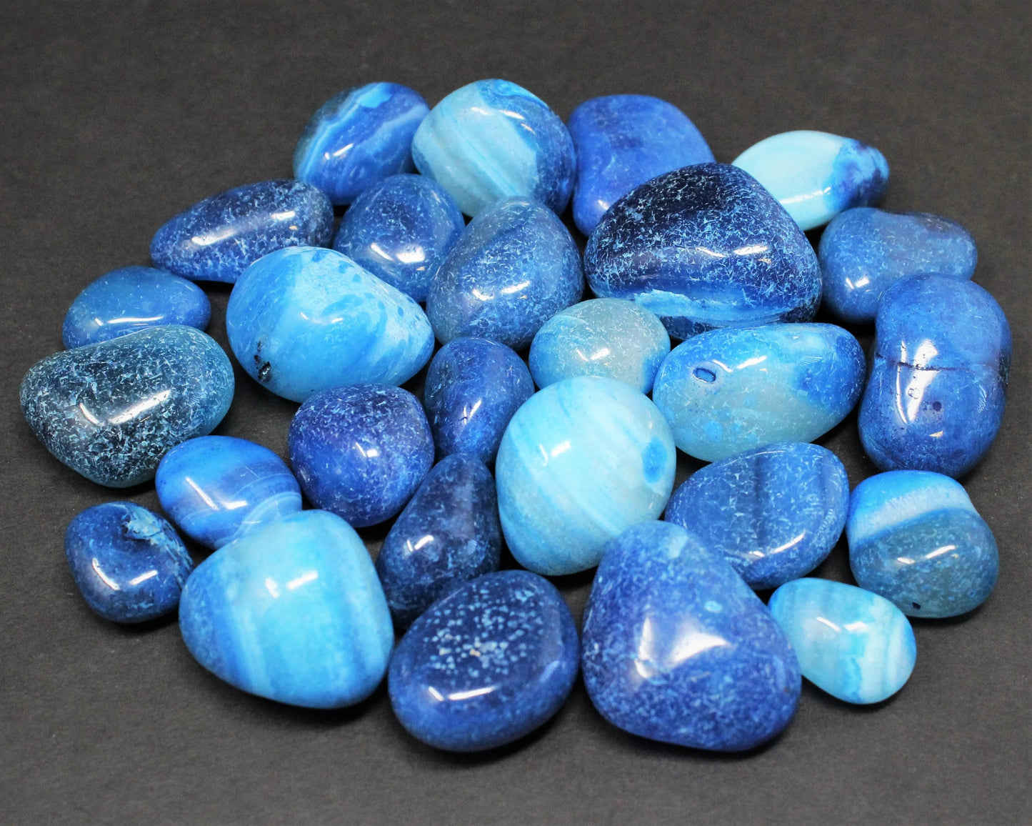 Azure Onyx Tumbled Stones