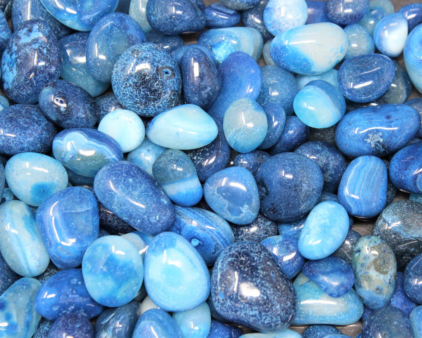 Azure Onyx Tumbled Stones